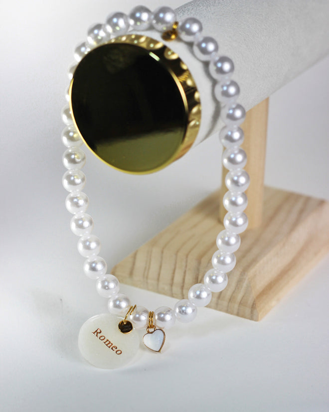 Collar para perro Perla, hecho a mano en España — Romeo &Co
