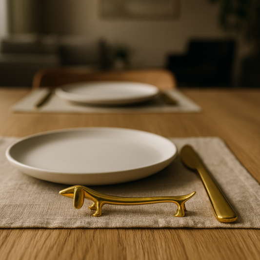 Posa cubiertos perrito salchicha