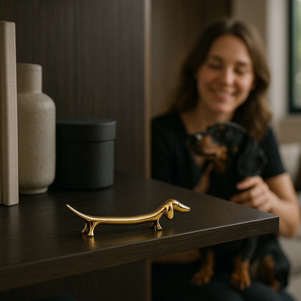 Posa cubiertos perrito salchicha