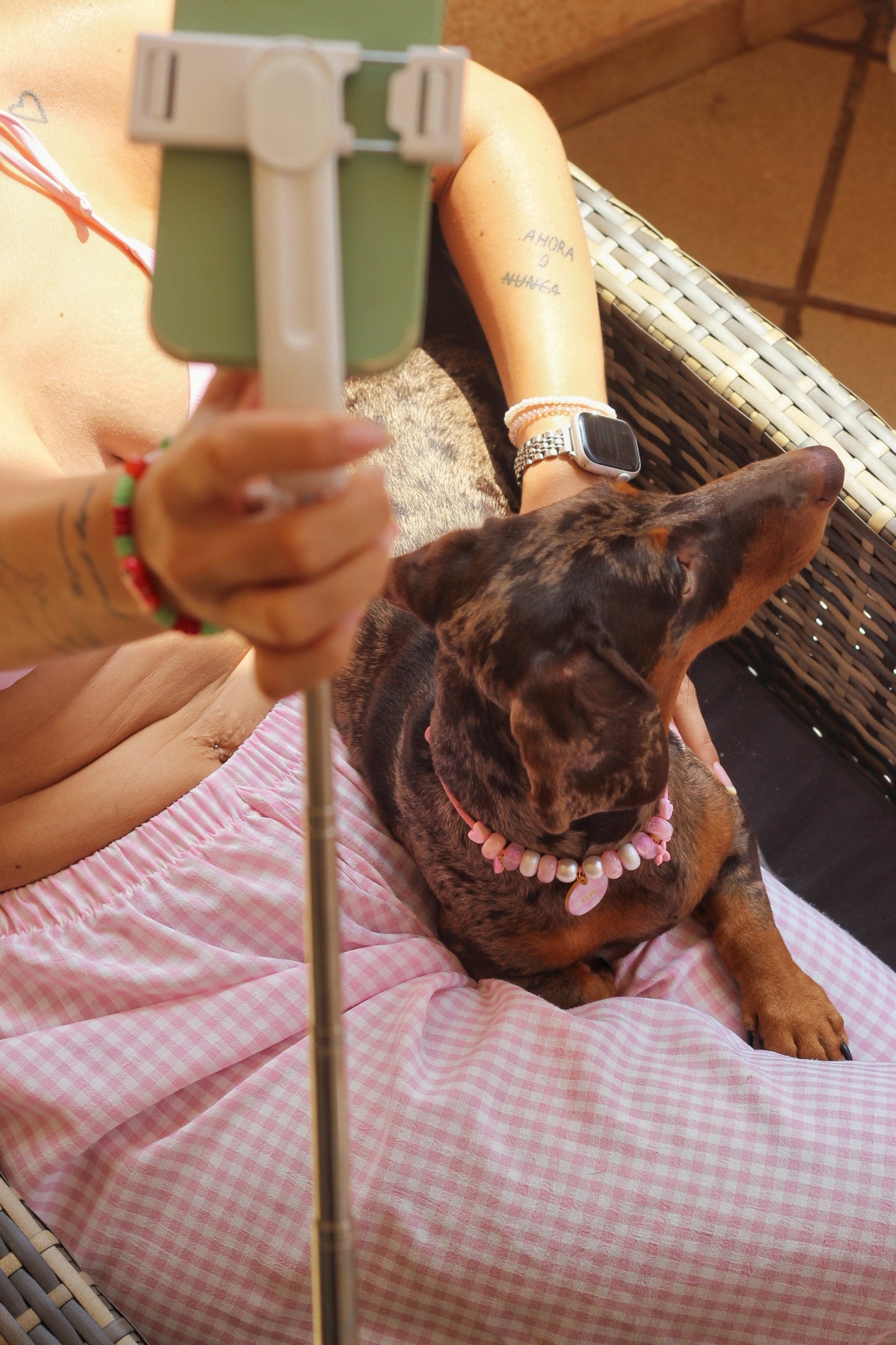Collar Vichy Rosa