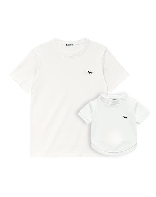 Conjunto camiseta bordada mujer y perrito